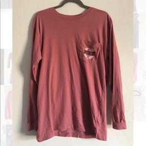pretty pink long sleeve oversized shirt